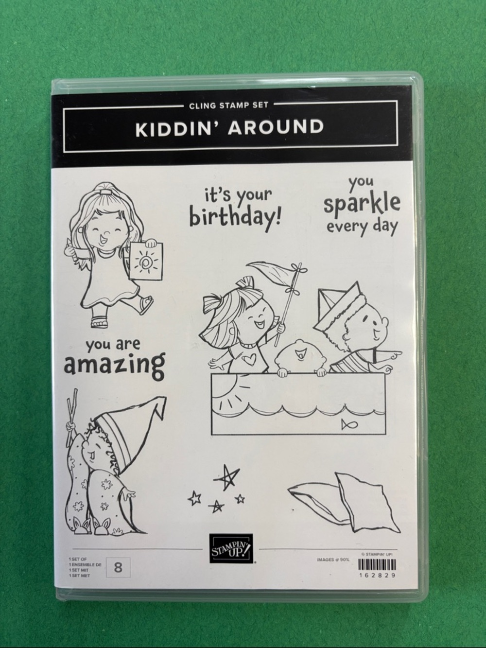 Stampin' Up! Kiddin' Around Cling Stamp Set - Black & White